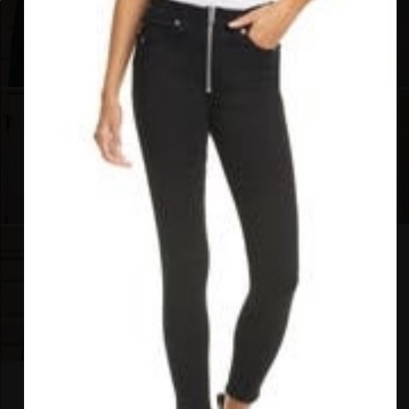 rag & bone Nina High Waist Ankle Skinny Jeans (No Fade) - Picture 2 of 3